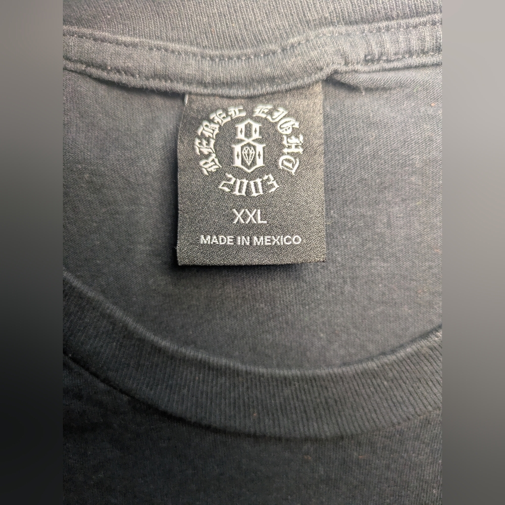 Rebel8 Men's Black Graphic Tee with Intricate Design - Picture 3 of 6